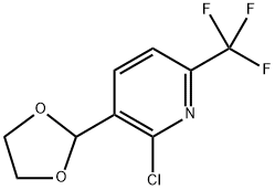 2-chloro-3-(1,3-dioxolan-2-yl)-6-(trifluoromethyl)pyridine Structure