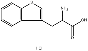 Benzo[b]thiophene-3-propanoic acid, α-amino-, hydrochloride (1:1) Structure