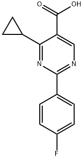 4-环丙基-2-(4-氟苯基)嘧啶-5-羧酸, 1280574-37-9, 结构式