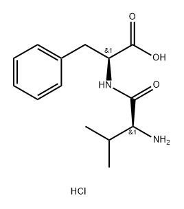 2-(2-amino-3-methylbutanamido)-3-phenylpropanoic acid hydrochloride 化学構造式