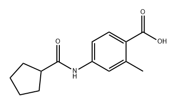 4-cyclopentaneamido-2-methylbenzoic acid,1281268-80-1,结构式