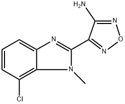 4-(7-chloro-1-methyl-1H-benzo[d]imidazol-2-yl)-1,2,5-oxadiazol-3-amine4-(7-chloro-1-methyl-1H-benzo[d]imidazole-2-yl)-1,2,5-oxadiazole-3-amine Structure