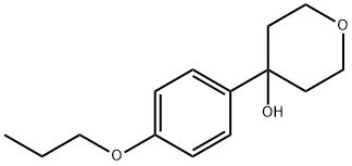4-(4-propoxyphenyl)tetrahydro-2H-pyran-4-ol 化学構造式