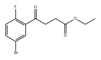 Ethyl 4-(5-bromo-2-fluorophenyl)-4-oxobutanoate 结构式