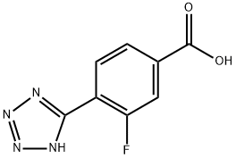 Benzoic acid, 3-fluoro-4-(2H-tetrazol-5-yl)- 结构式