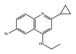 6-溴-2-环丙基-N-乙基喹啉-4-胺,1283930-47-1,结构式