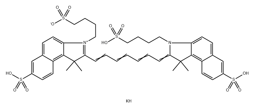 1H-Benz[e]indolium, 2-[7-[1,3-dihydro-1,1-dimethyl-7-sulfo-3-(4-sulfobutyl)-2H-benz[e]indol-2-ylidene]-1,3,5-heptatrien-1-yl]-1,1-dimethyl-7-sulfo-3-(4-sulfobutyl)-, inner salt, potassium salt (1:3)|