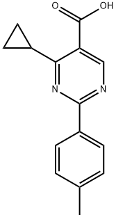 4-环丙基-2-(对甲苯基)嘧啶-5-羧酸, 1284373-37-0, 结构式