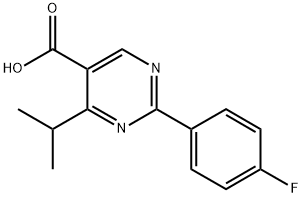 2-(4-氟苯基)-4-异丙基嘧啶-5-羧酸, 1284535-39-2, 结构式