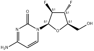 1-(2,3-dideoxy-2,3-difluoroarabinofuranosyl)cytosine 化学構造式