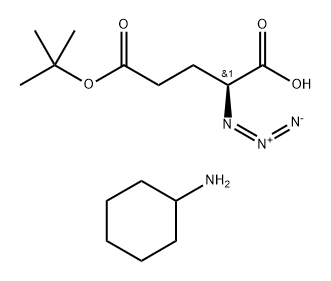 L-azidoglutaMic acid Mono-tert-butyl ester CHA salt 结构式