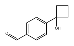 4-(1-hydroxycyclobutyl)benzaldehyde Structure