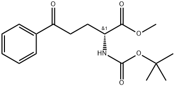 (R)-甲基 2-((叔-丁氧羰基)氨基)-5-氧亚基-5-苯基戊酯 结构式