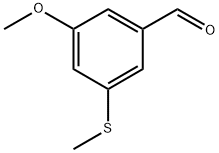 3-Methoxy-5-(methylthio)benzaldehyde 化学構造式