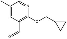 2-(cyclopropylmethoxy)-5-methylnicotinaldehyde Structure