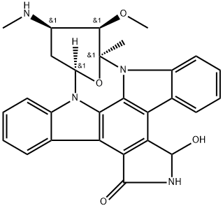 9,13-Epoxy-1H,9H-diindolo[1,2,3-gh:3',2',1'-lm]pyrrolo[3,4-j][1,7]benzodiazonin-1-one, 2,3,10,11,12,13-hexahydro-3-hydroxy-10-methoxy-9-methyl-11-(methylamino)-, (9S,10R,11R,13R)- 化学構造式