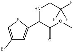 2-(4-溴噻吩-2-基)-2-((2,2,2-三氟乙烷基)氨基)乙酸甲酯, 1291008-77-9, 结构式