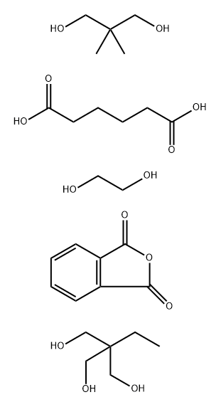 Hexanedioic acid, polymer with 2,2-dimethyl-1,3-propanediol, 1,2-ethanediol, 2-ethyl-2-(hydroxymethyl)-1,3-propanediol and 1,3-isobenzofurandione 结构式