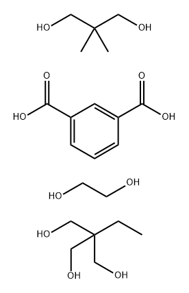 1,3-Benzenedicarboxylic acid, polymer with 2,2-dimethyl-1,3-propanediol, 1,2-ethanediol and 2-ethyl-2-(hydroxymethyl)-1,3-propanediol 化学構造式