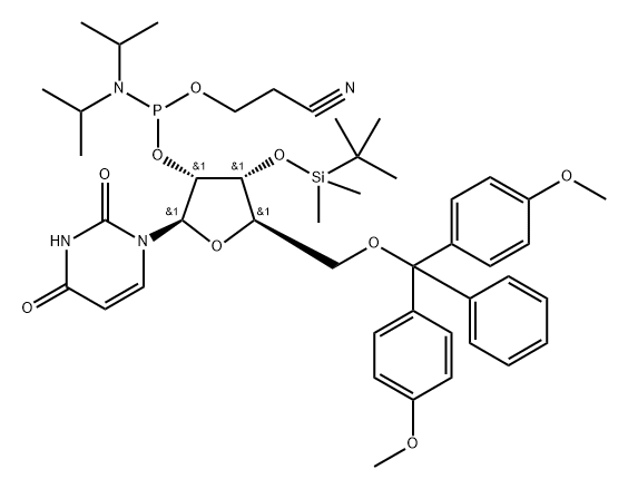 3'-TBDMS-RU 亚磷酰胺单体,129451-77-0,结构式