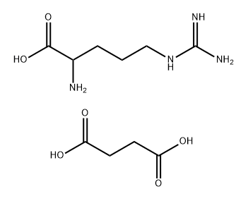 DL-Arginine, butanedioate (2:1), tetrahydrate Struktur