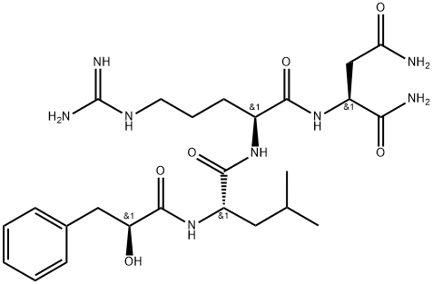 3-phenyllactyl-leucyl-arginyl-asparaginamide Structure