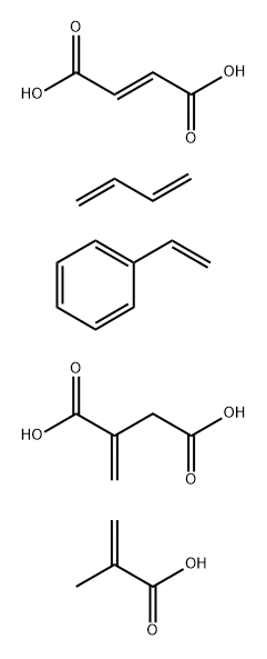 2-Butenedioic acid (E)-, polymer with 1,3-butadiene, ethenylbenzene, methylenebutanedioic acid and 2-methyl-2-propenoic acid Structure