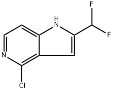 4-氯-2-(二氟甲基)-1H-吡咯并[3,2-C]吡啶, 1297611-15-4, 结构式