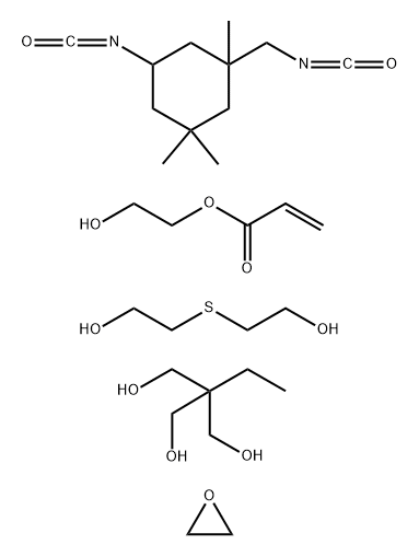 1,3-Propanediol, 2-ethyl-2-(hydroxymethyl)-, polymer with 5-isocyanato-1-(isocyanatomethyl) -1,3,3-trimethylcyclohexane, oxirane and 2,2'-thiobis[ethanol], 2-hydroxyethyl acrylate-blocked Structure