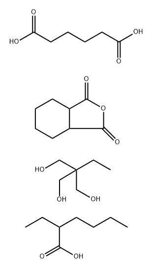 Hexanedioic acid, polymer with 2-ethyl-2-(hydroxymethyl)-1,3-propanediol and hexahydro-1,3-isobenzofurandione, 2-ethylhexanoate,129811-22-9,结构式