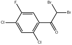 2,2-Dibromo-1-(2,4-dichloro-5-fluorophenyl)ethanone Structure