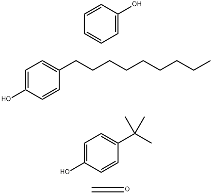 Formaldehyde, polymer with 4-(1,1-dimethylethyl)phenol, 4-nonylphenol and phenol 化学構造式