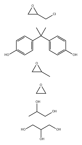 1,2,3-Propanetriol, polymer with (chloromethyl)oxirane, 4,4'-(1-methylethylidene)bis[phenol], methyloxirane, oxirane and 1,2-propanediol,129828-35-9,结构式