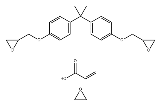 2-Propenoic acid, polymers with bisphenol A diglycidyl ether and oxirane mono[(C10-16-alkyloxy)methyl] derivs. Structure