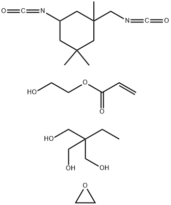 2-Propenoic acid, 2-hydroxyethyl ester, polymer with 2-ethyl-2-(hydroxymethyl)-1,3-propanediol, 5-isocyanato-1-(isocyanatomethyl)-1,3,3-trimethylcyclohexane and oxirane, block|