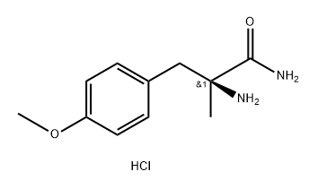 Benzenepropanamide, α-amino-4-methoxy-α-methyl-, hydrochloride (1:1), (αS)- Structure