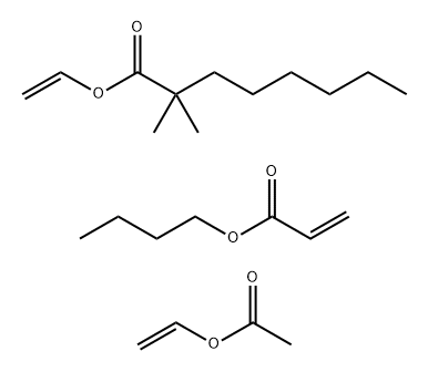 Octanoic acid, 2,2-dimethyl-, ethenyl ester, polymer with buOctanoic acid, 2,2-dimethyl-, ethenyl ester, polymer with butyl 2-propenoate and ethenyl acetate tyl 2-propenoate and ethenyl acetate,130007-43-1,结构式