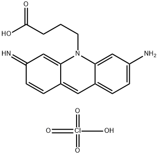 10(3H)-Acridinebutanoic acid, 6-amino-3-imino-, perchlorate (1:1) Structure