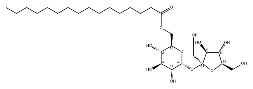 6-?hexadecanoate-β-?D-?fructofuranosyl-α-?D-?Glucopyranoside Struktur