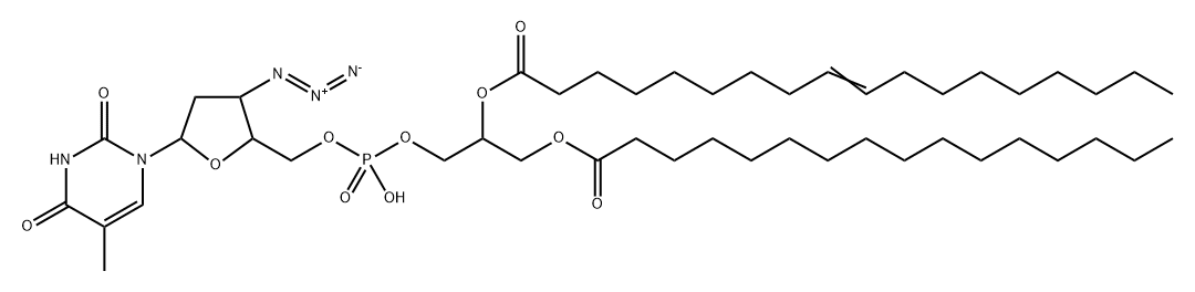 130466-13-6 3'-azido-3'-deoxythymidine monophosphate diglyceride