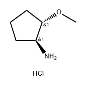 反式-2-甲氧基-环戊胺盐酸盐 结构式