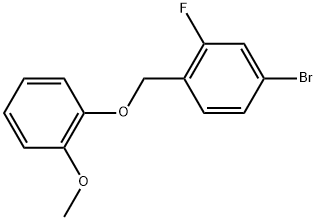 4-Bromo-2-fluoro-1-[(2-methoxyphenoxy)methyl]benzene Struktur