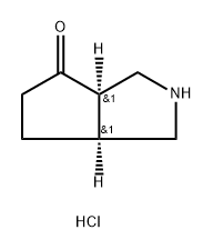 cis-Hexahydro-cyclopenta[c]pyrrol-4-one hydrochloride,130657-48-6,结构式