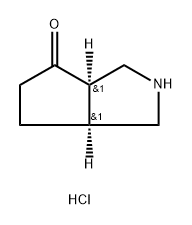 cis-Hexahydro-cyclopenta[c]pyrrol-4-one hydrochloride Structure