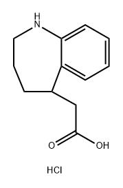 2-(2,3,4,5-tetrahydro-1H-1-benzazepin-5-yl)acetic acid hydrochloride Structure