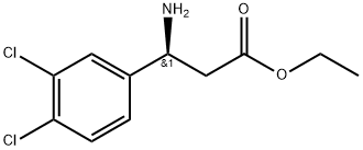 Benzenepropanoic acid, β-amino-3,4-dichloro-, ethyl ester, (βS)-,1307991-46-3,结构式