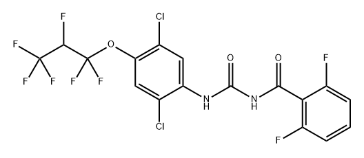 Benzamide, N-[[[2,5-dichloro-4-(1,1,2,3,3,3-hexafluoropropoxy)phenyl]amino]carbonyl]-2,6-difluoro-, (-)- 化学構造式