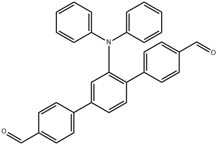 4,4''-diformyl-2'-diphenylamino-[1,1':4',1'']terphenyl Struktur