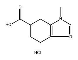 1H-Benzimidazole-6-carboxylic acid, 4,5,6,7-tetrahydro-1-methyl-, hydrochloride (1:1) Struktur