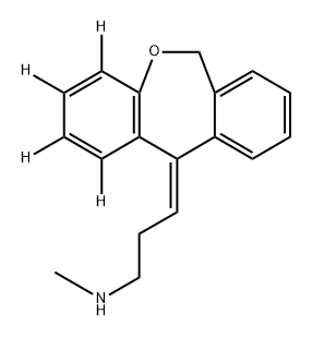 1-Propanamine, 3-(dibenzb,eoxepin-11(6H)-ylidene-1,2,3,4-d4)-N-methyl-, (Z)- Structure